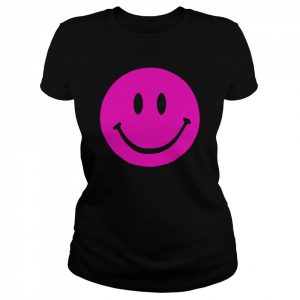 Pink Smiley Face Retro Pink Happy Face Pink Smiley Shirt Classic Women's T-shirt