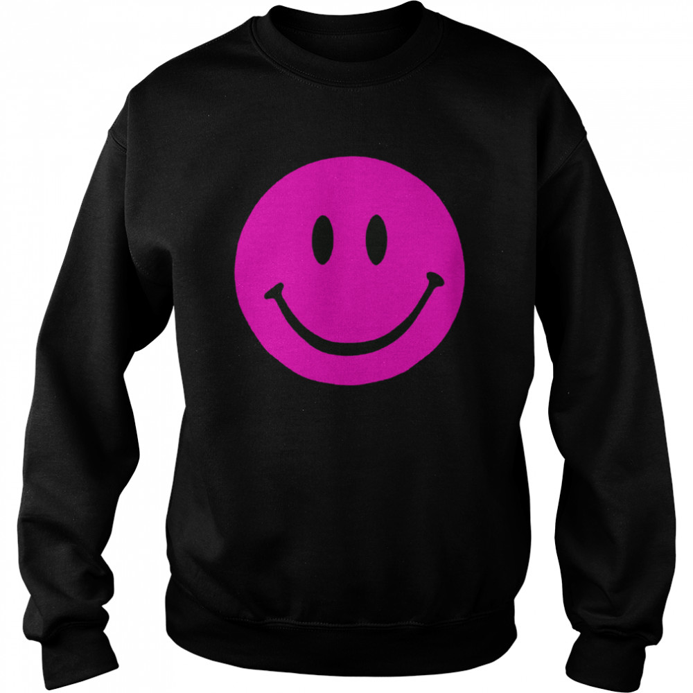 Pink Smiley Face Retro Pink Happy Face Pink Smiley Shirt Unisex Sweatshirt