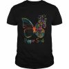 Pretty Hippie Soul Butterfly with Peace Signs Hippie T-Shirt Classic Men's T-shirt