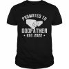 Promoted To Godfather 2022 Pregnancy Announcement Dad Shirt Classic Men's T-shirt