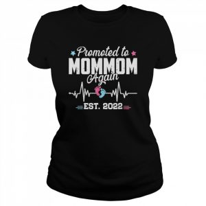 Promoted To Mommom Again Est 2022 Pregnancy Announcement Shirt Classic Women's T-shirt