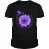 Purple ribbon hummingbird cystic fibrosis awareness  Classic Men's T-shirt