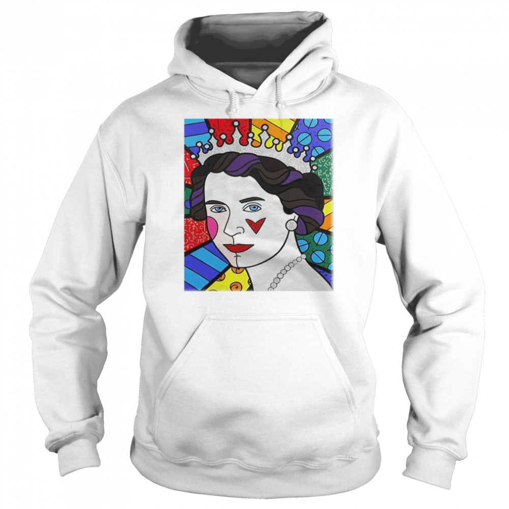 Queen Elizabeth Colorful Art T-Shirt Unisex Hoodie