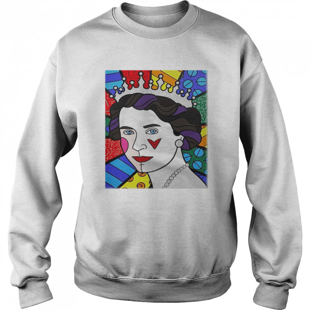 Queen Elizabeth Colorful Art T-Shirt Unisex Sweatshirt