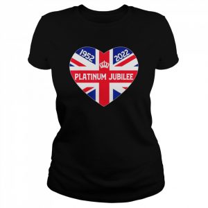 Queens Platinum Jubilee 2022 1952 Heart UK Flag Shirt Classic Women's T-shirt