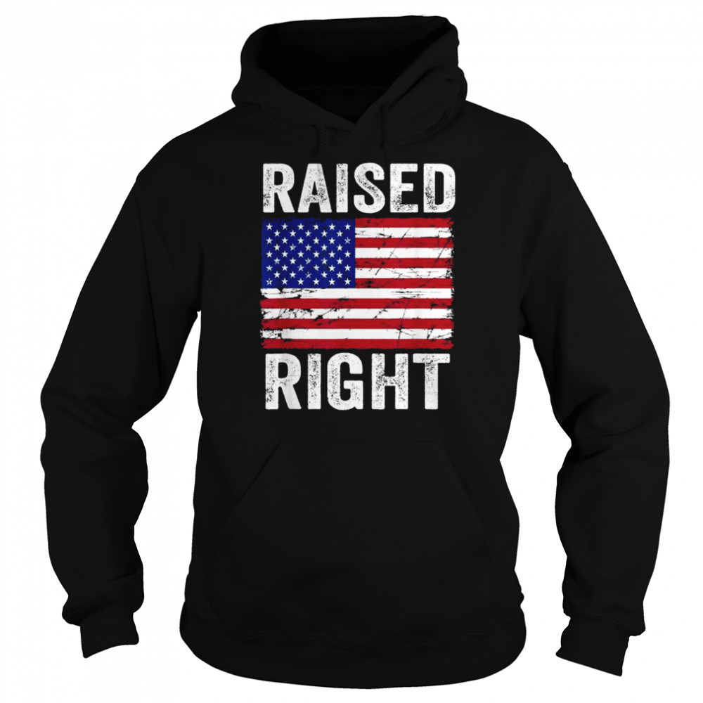 Raised Right USA Flag Apparel Shirt Unisex Hoodie