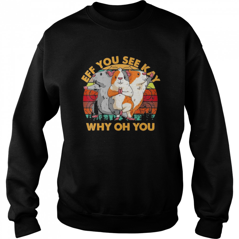 Retro eff you see kay why oh you mouse hamster yoga 2022  Unisex Sweatshirt