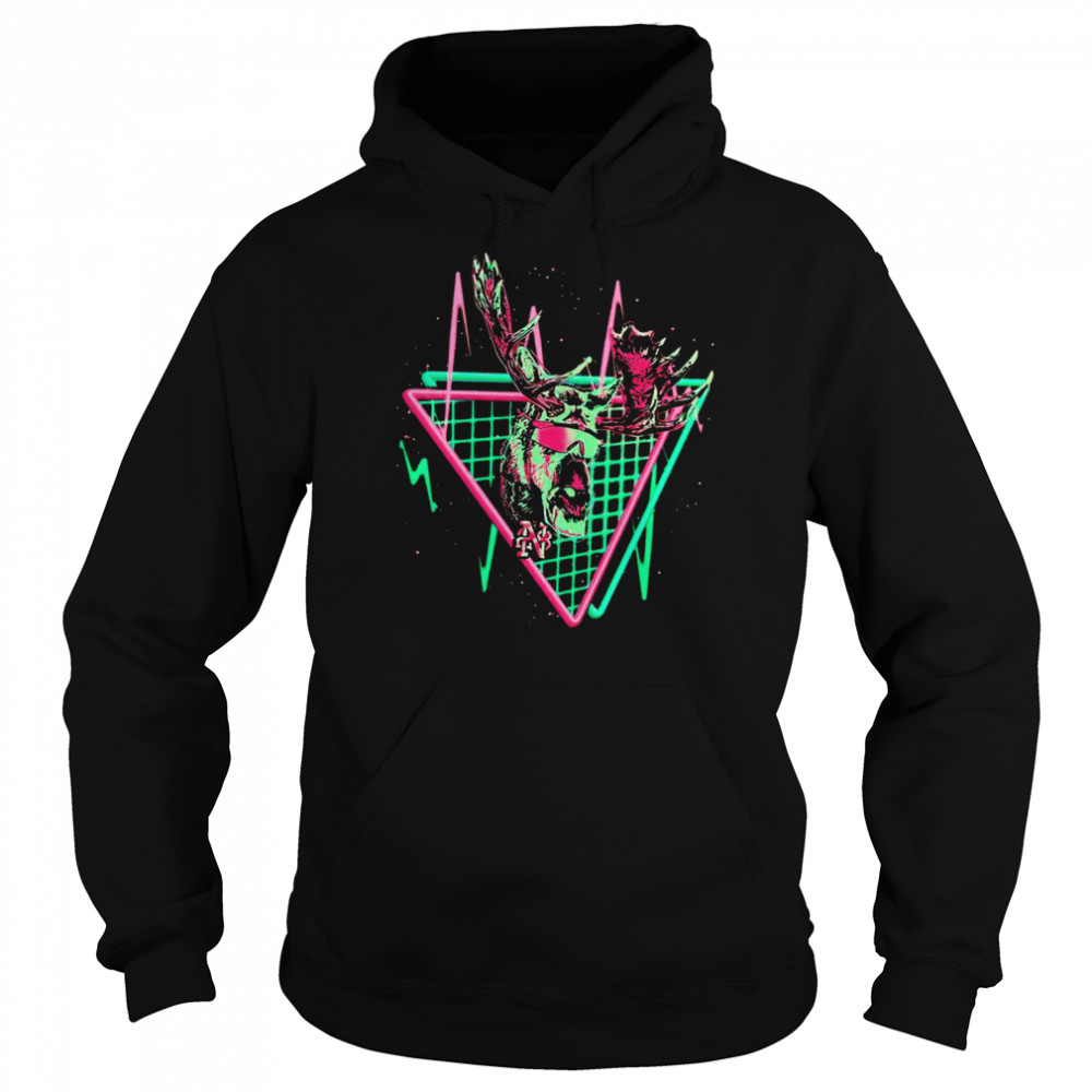 Retrowave Moose  Unisex Hoodie