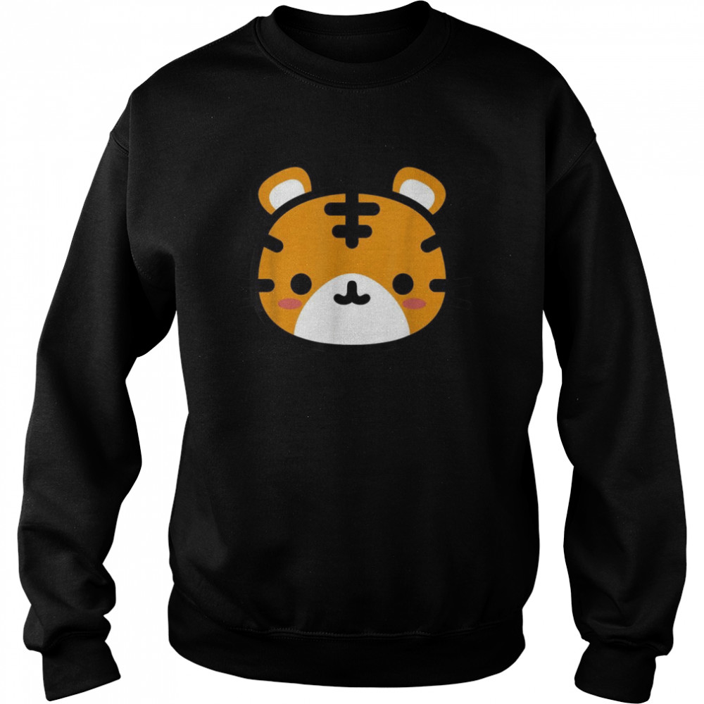 Roar Cute Childrens Tiger for Cartoon Tiger Face Shirt Unisex Sweatshirt