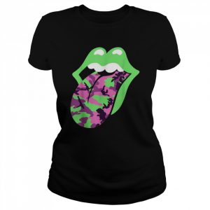 Rolling Stones Pink Camo TongueShirt Shirt Classic Women's T-shirt