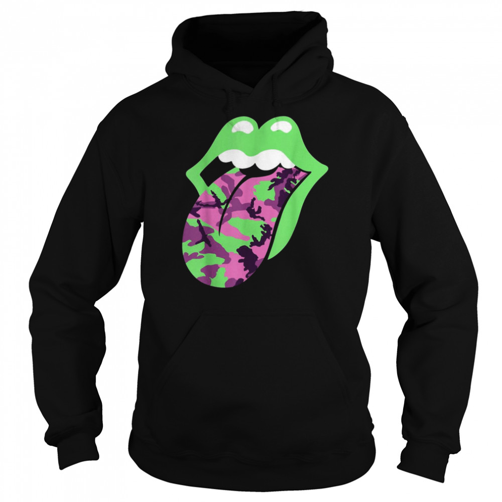 Rolling Stones Pink Camo TongueShirt Shirt Unisex Hoodie