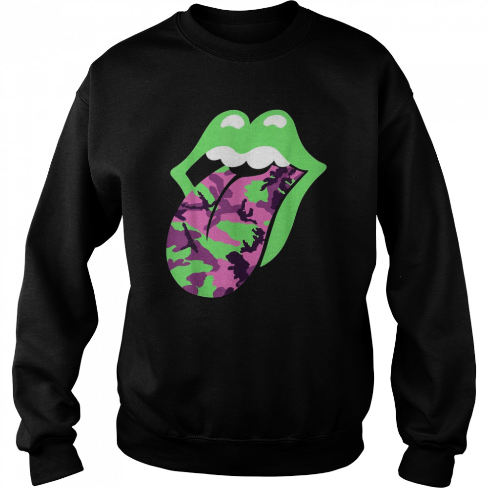 Rolling Stones Pink Camo TongueShirt Shirt Unisex Sweatshirt