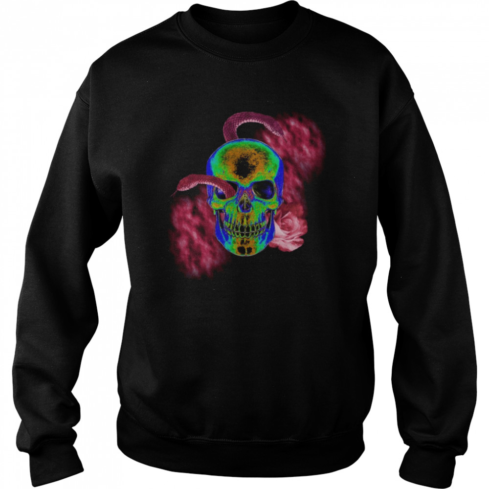 SKULL WITH SNAKES AND ROSE Shirt Unisex Sweatshirt