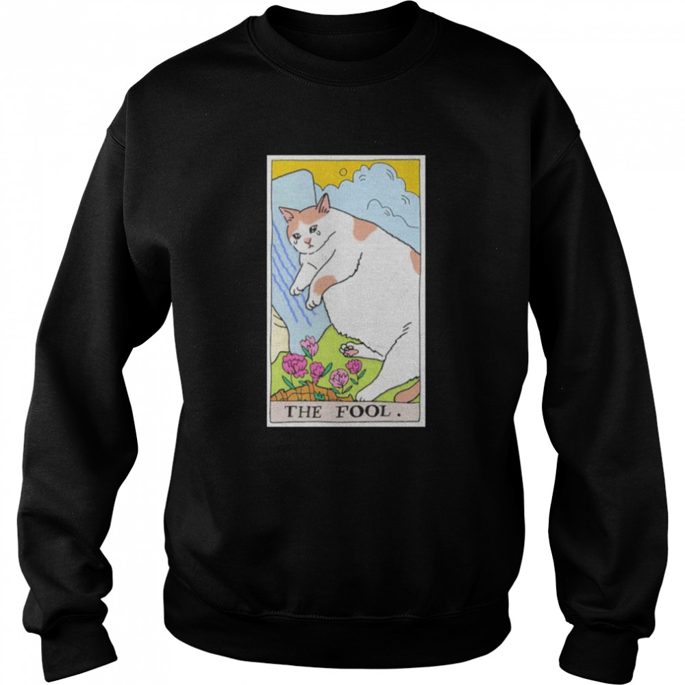 Sad cat meme the fool tarot  Unisex Sweatshirt