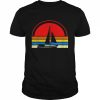 Sailing vintage retro sailboat boating boat present  Classic Men's T-shirt