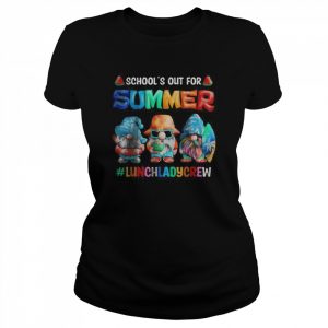 Schools Out For Summer Lunch Lady Crew Gnomes T-Shirt Classic Women's T-shirt