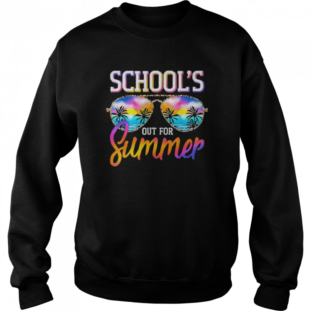 Schools out for summer funny happy last day of school vintage  Unisex Sweatshirt