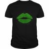 Sexy Irish Lips Kiss St Patricks Day Green Shamrock Shirt Classic Men's T-shirt