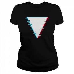 Shapes with glitch distortion effect Geometry Triangles Shirt Classic Women's T-shirt