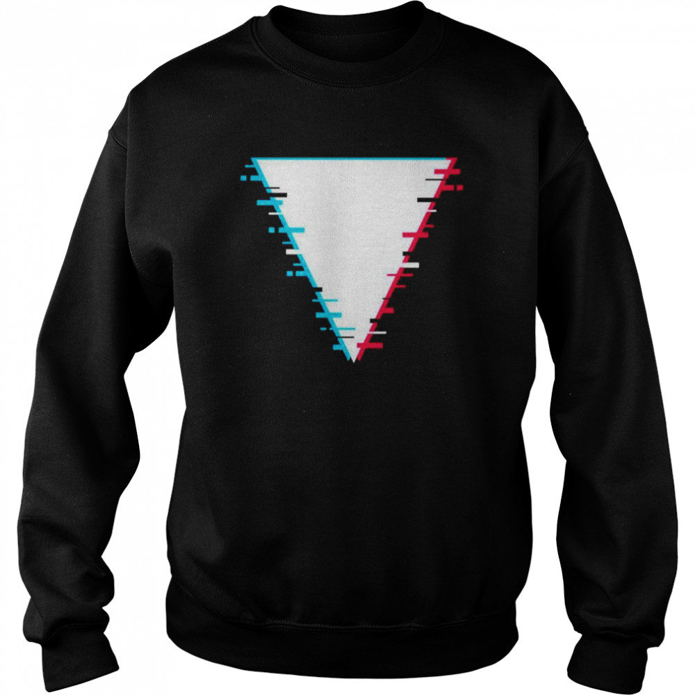 Shapes with glitch distortion effect Geometry Triangles Shirt Unisex Sweatshirt