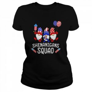 Shenanigans Squad 4th Of July Gnomes USA Independence Day Shirt Classic Women's T-shirt