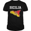 Sicily Map Sicilia Italian Sicilian Shirt Classic Men's T-shirt