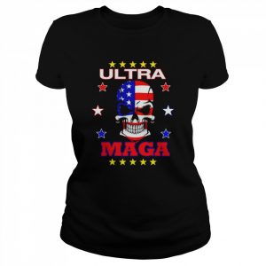 Skull American flag Ultra Maga  Classic Women's T-shirt