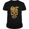 Skull Sunflower Autism Awareness  Classic Men's T-shirt