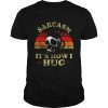 Skull and Black Cat sarcasm it’s how I hug vintage  Classic Men's T-shirt