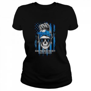 Skull dead pancreas society diabetes awareness  Classic Women's T-shirt