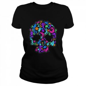 Skull made of mermaids ocean sea halloween  Classic Women's T-shirt