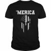 Spartan Helmet USA Flag Merica 4th of July Shirt Classic Men's T-shirt