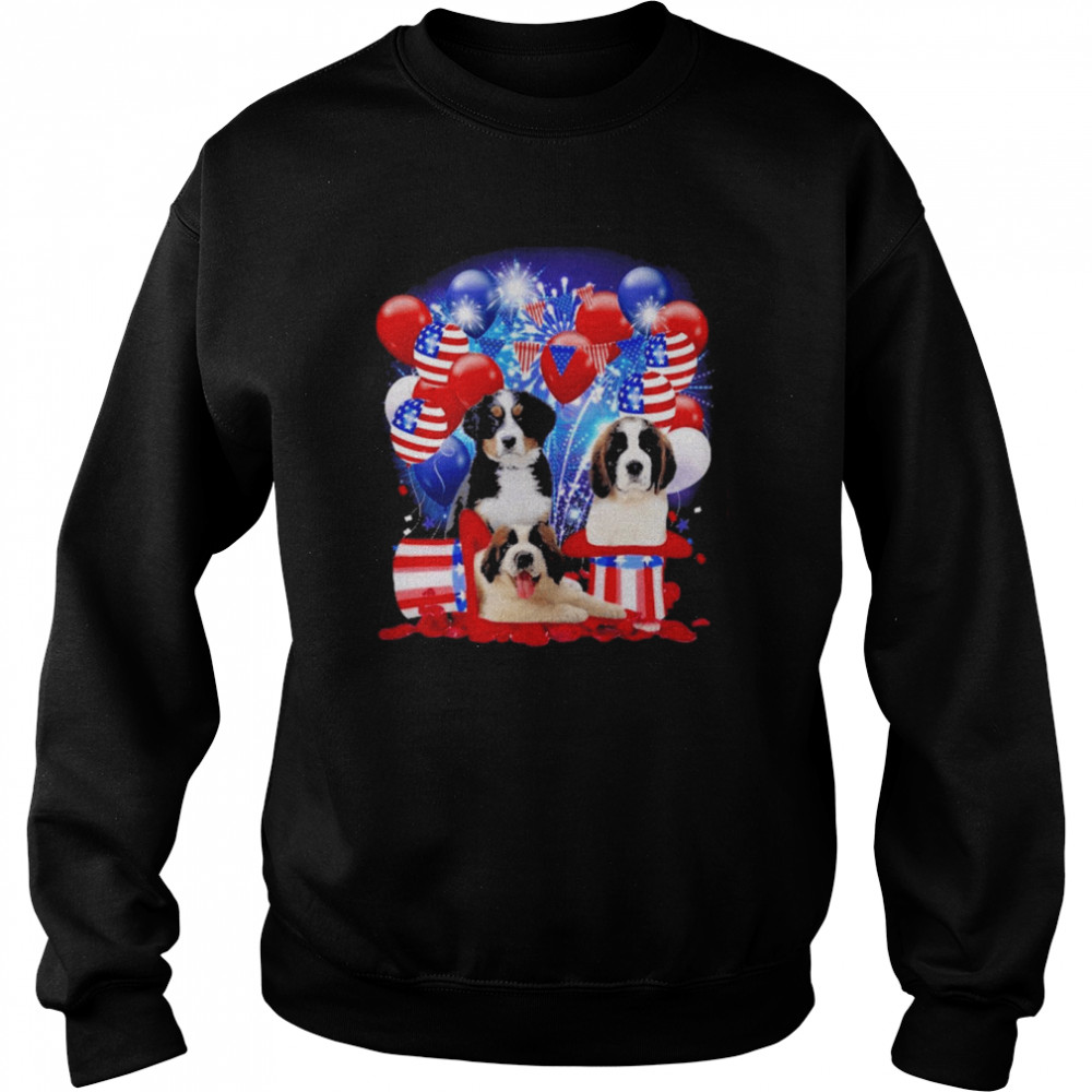 St Bernard Balloons Fireworks Shirt Unisex Sweatshirt