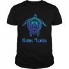 St Lucia Souvenirs Sea Turtle Blue Sea Tribal Saint Lucia Shirt