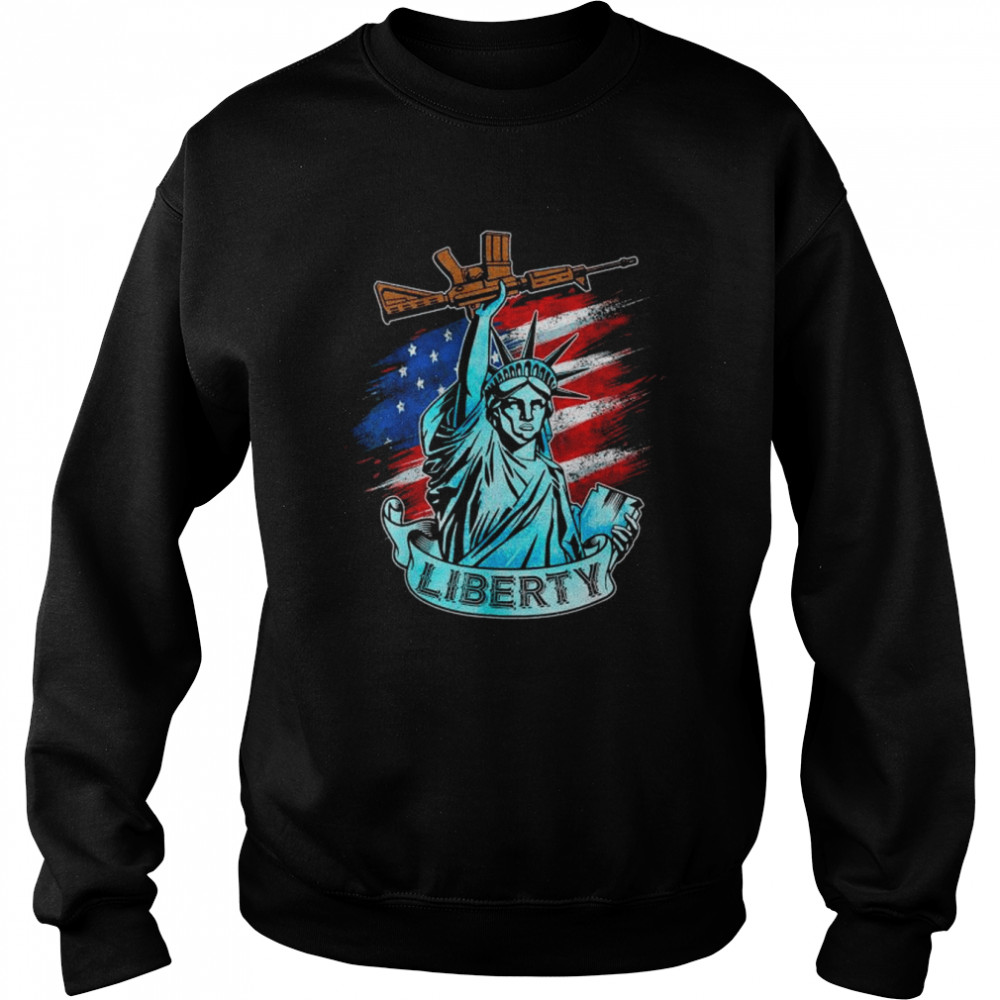 Statue of liberty new york city American flag 4th of july  Unisex Sweatshirt