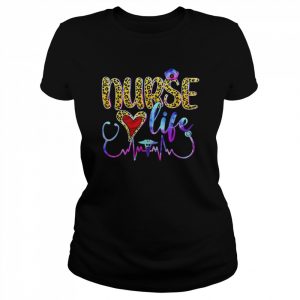 Stethoscope Leopard Nurses Week Tie Dye Nurse Life Shirt Classic Women's T-shirt