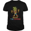 Summer Motif Outfit Fun Summer Beach Pineapple Enjoy The Summer Shirt Classic Men's T-shirt