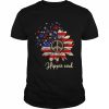 Sunflower American flag hippie soul  Classic Men's T-shirt