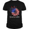 Sunflower American flag you are my sunshine  Classic Men's T-shirt