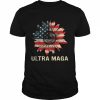 Sunflower vintage Donald Trump ultra maga American flag  Classic Men's T-shirt