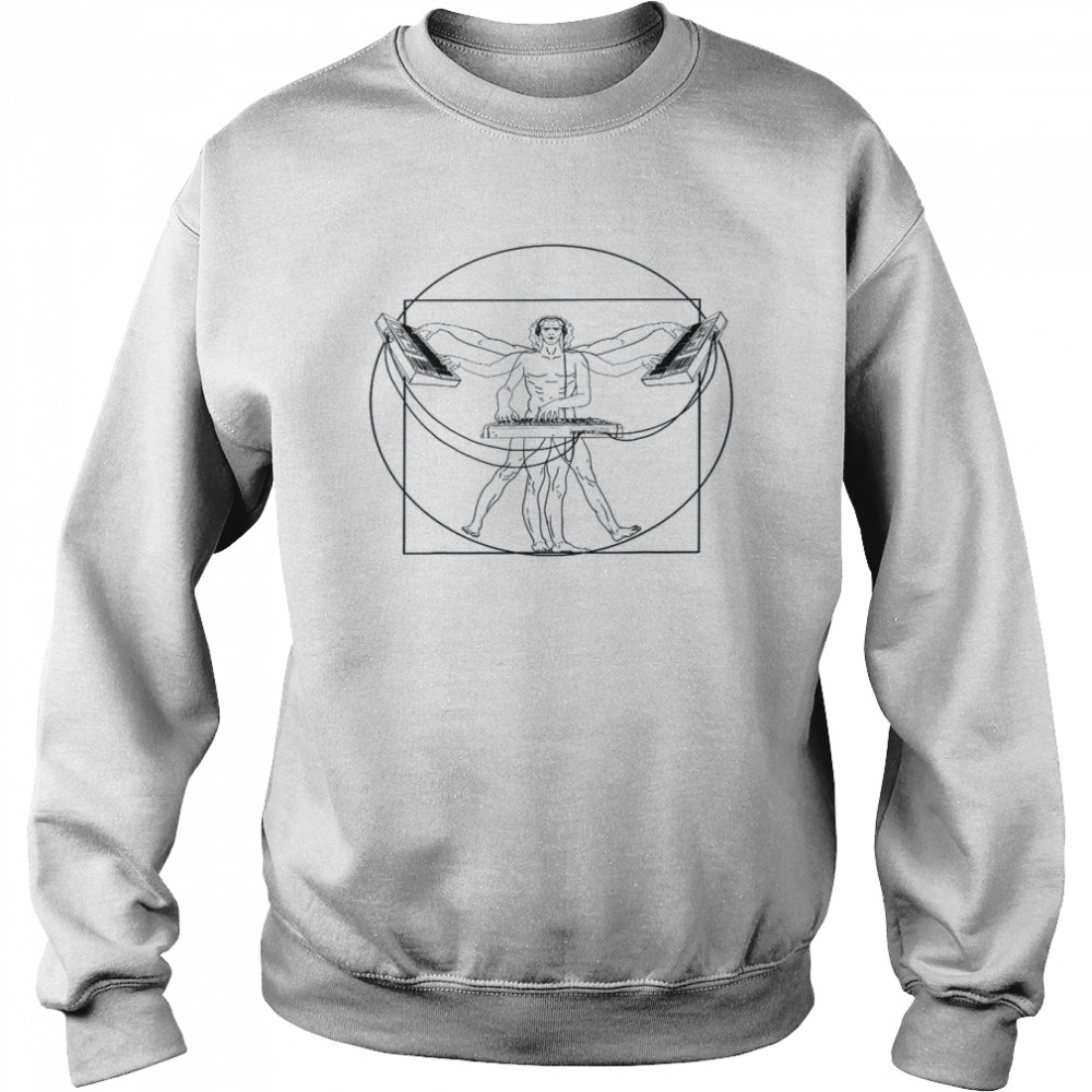 Synthesizer Vitruvian Man Techno House SynthShirt Unisex Sweatshirt