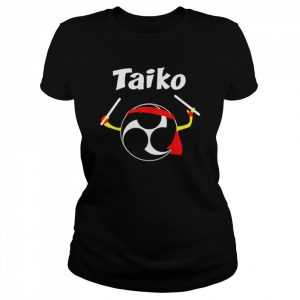 Taiko Ninja Black Mitsudomoe Practice Shirt Classic Women's T-shirt