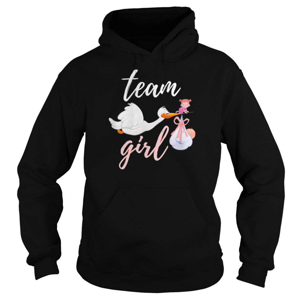 Team Girl Bird Gender Reveal Party Shirt Unisex Hoodie