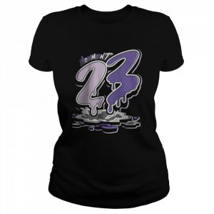 Tee To Match JD 11 Low Pure Violet Dripping Number 23 T-Shirt Classic Women's T-shirt