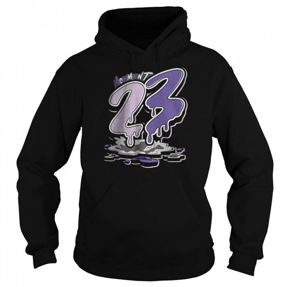 Tee To Match JD 11 Low Pure Violet Dripping Number 23 T-Shirt Unisex Hoodie