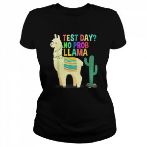 Test Day No Probllama Llama Teacher Testing Day For Teacher Shirt Classic Women's T-shirt