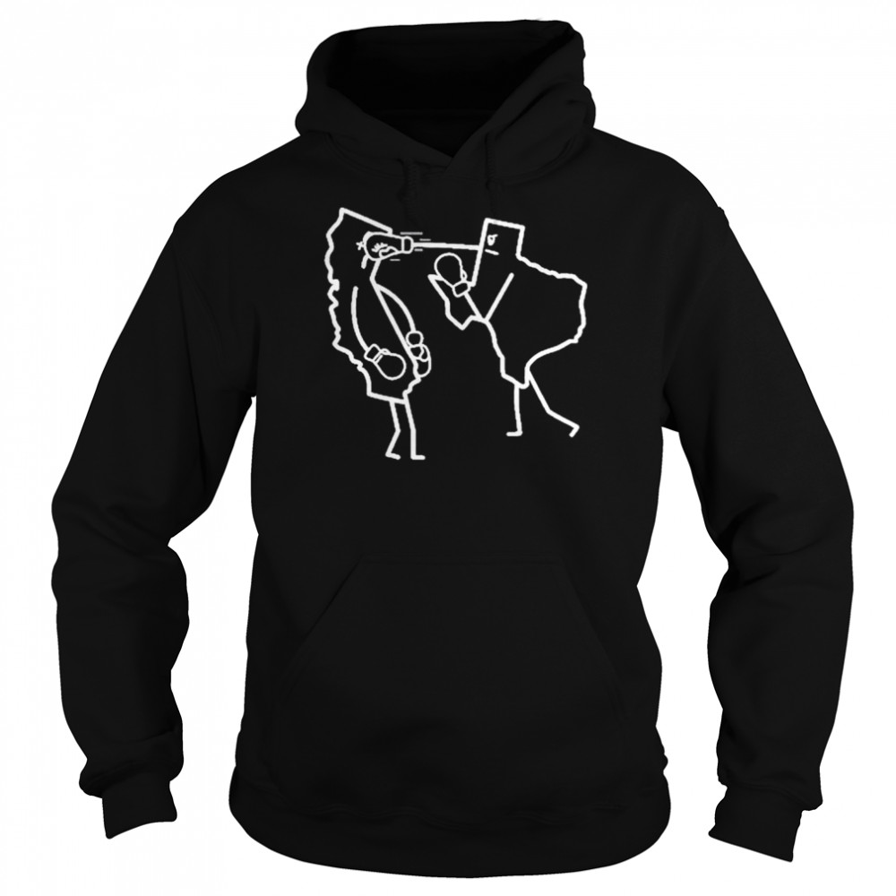 Texas Vs. California Boxing T-Shirt Unisex Hoodie