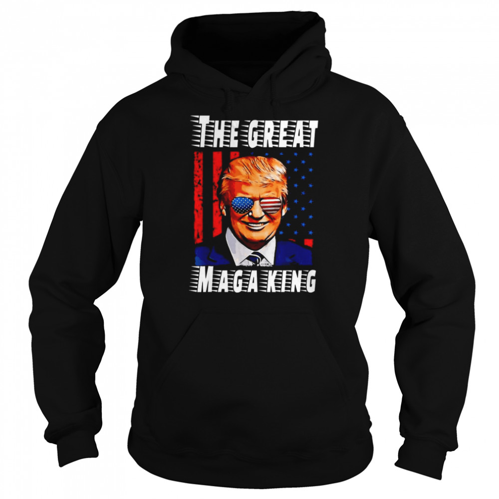 The Great Maga King Trump 2024 American Flag USA T-Shirt Unisex Hoodie