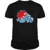 The japanese great wave happiness comes in wave surfing  Classic Men's T-shirt