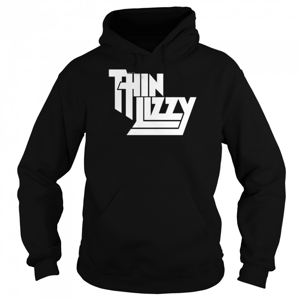 Thin Lizzy  in white stacked ShirtlogoShirt Shirt Unisex Hoodie